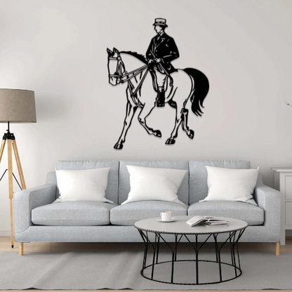 Horse Jockey Wooden Wall Art