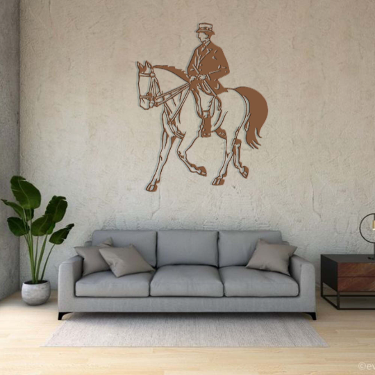 Horse Jockey Wooden Wall Art