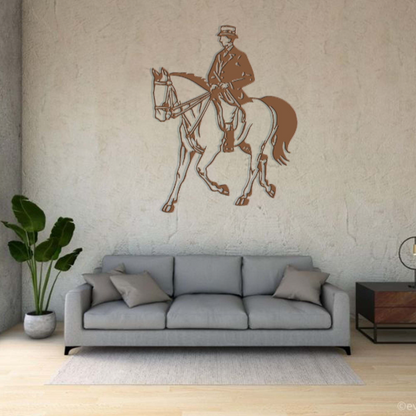 Horse Jockey Wooden Wall Art